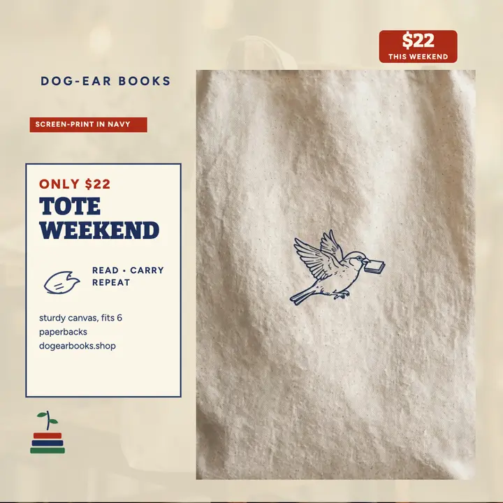 Dog-Ear Books tote weekend post template