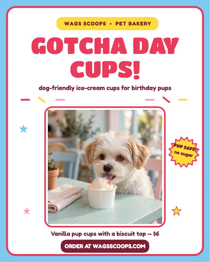 Wags Scoops Gotcha Day Cups post template