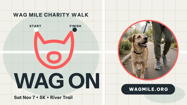 Wag Mile charity dog walk thumbnail template