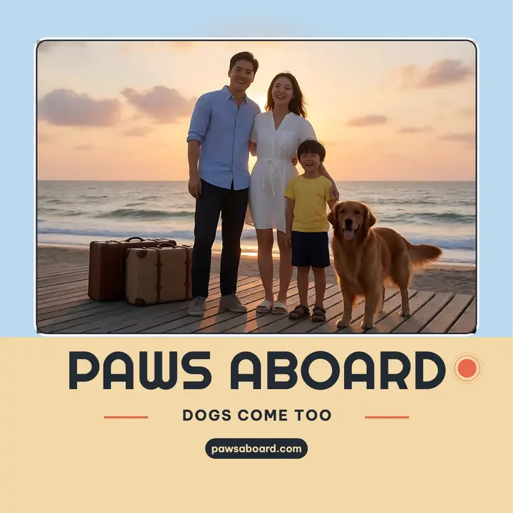 Paws Aboard dog travel podcast cover template
