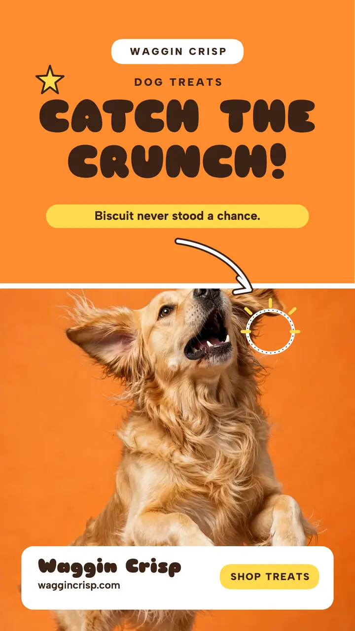 Waggin Crisp catch the crunch story template