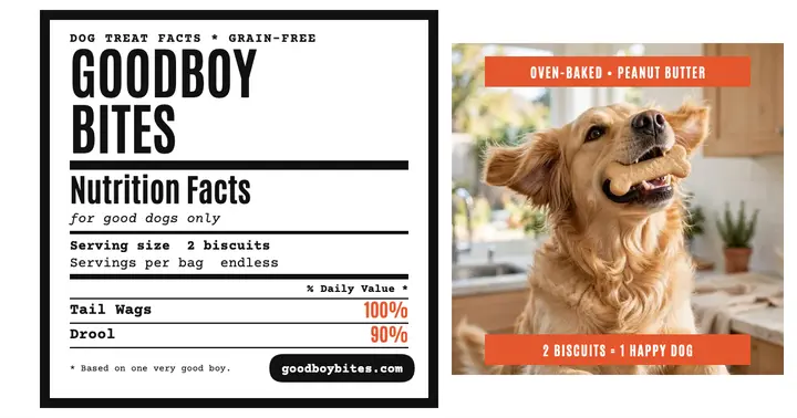 Goodboy Bites treat facts post template