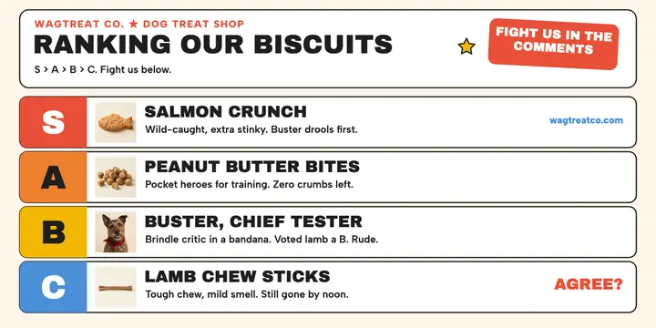 Wagtreat Co biscuit tier list template