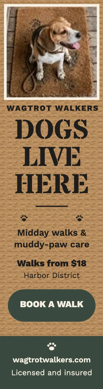Wagtrot Walkers doormat skyscraper ad template