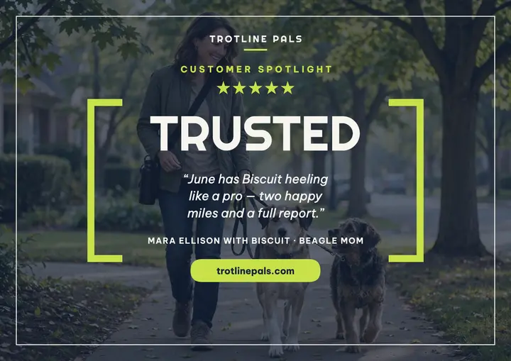 Trotline Pals dog walker spotlight review template