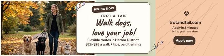 Trot and Tail hiring walkers banner template