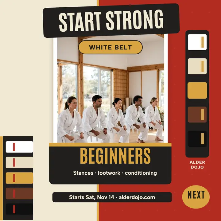 Alder Dojo Start Strong course post template