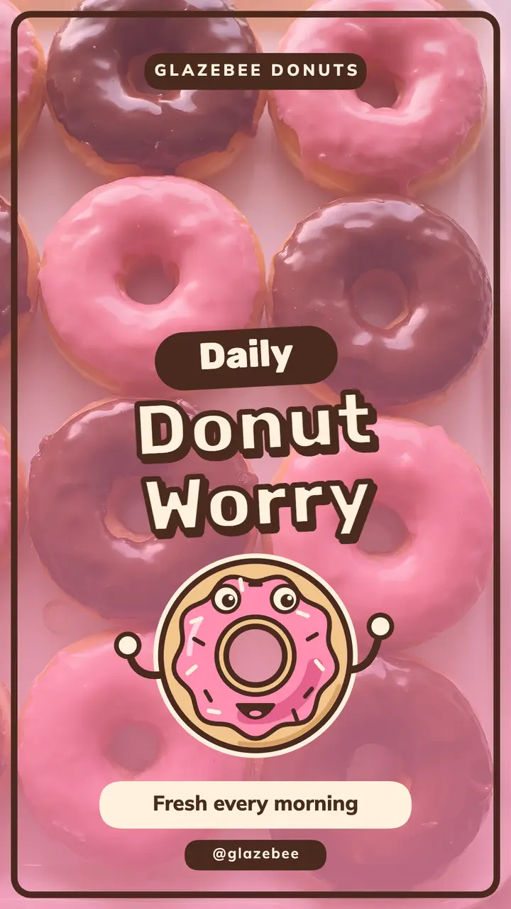 Glazebee Donuts Donut Worry bakery story template