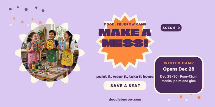 Doodleburrow art camp post, masks template
