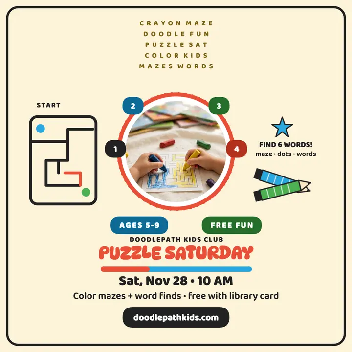 Doodlepath puzzle Saturday post template
