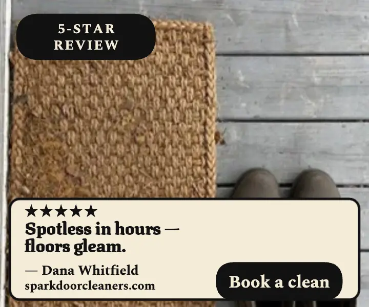 Sparkdoor cleaner 5-star doormat ad template