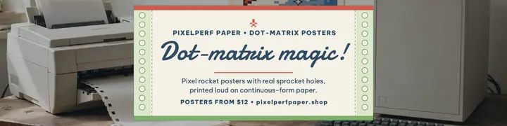 Pixelperf Paper dot-matrix poster banner template