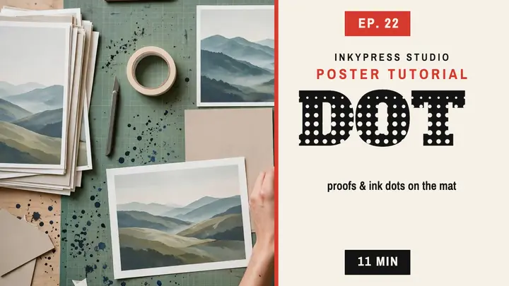 Dot poster desk tutorial thumbnail template