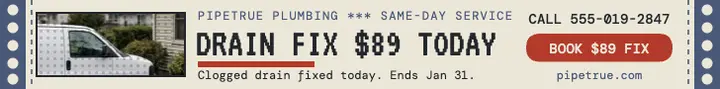 Pipetrue same-day drain fix leaderboard template