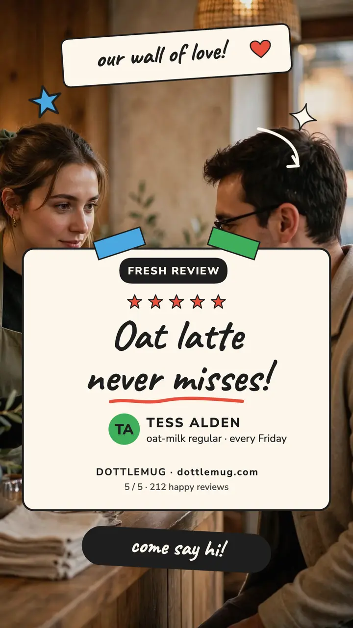 Dottlemug doodle review story template