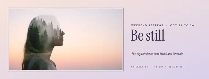 Stillwater retreat double-exposure cover: wellness retreat cover template