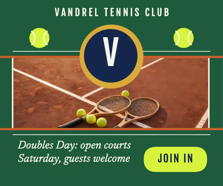 Vandrel Tennis Club doubles day ad template