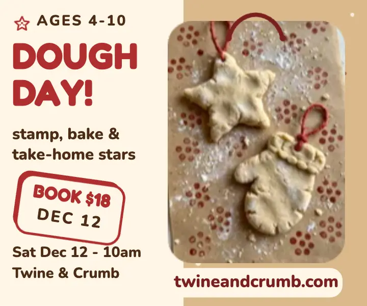 Dough Day ornament workshop ad template