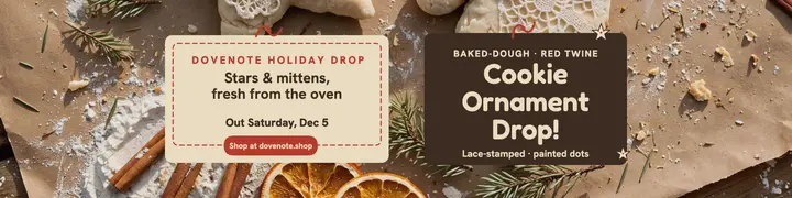 Dovenote ornament cookie drop banner template