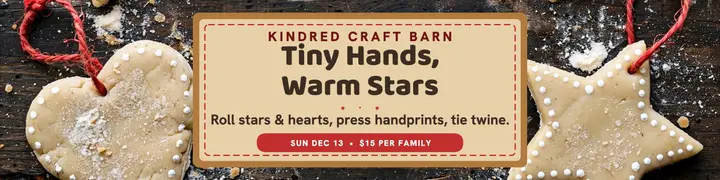 Kindred dough ornament workshop banner template
