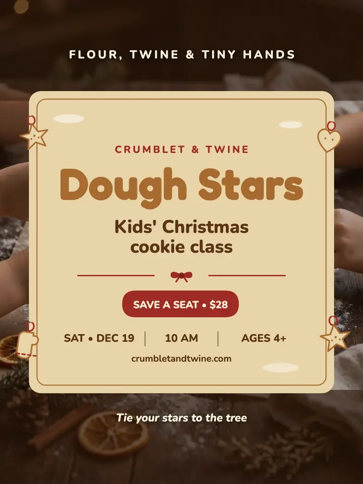 Crumblet and Twine dough stars class template