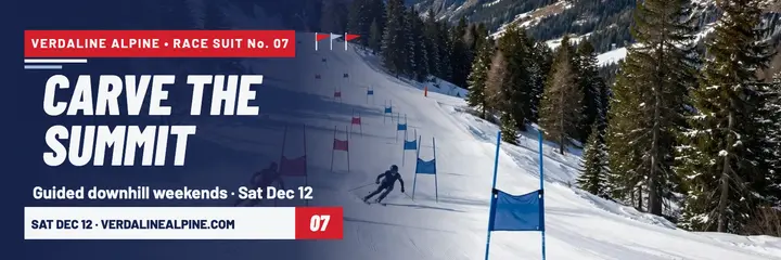 Verdaline Alpine downhill weekend header template