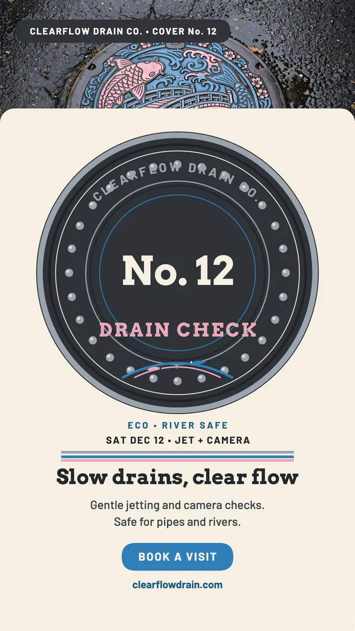 Clearflow drain check collectible cover story template