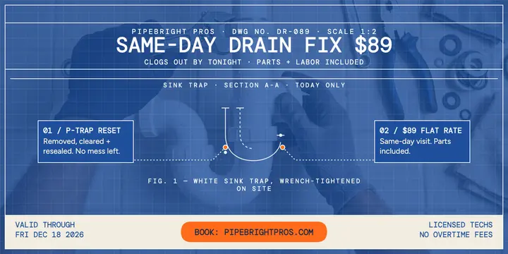 Pipebright Pros same-day drain fix post template