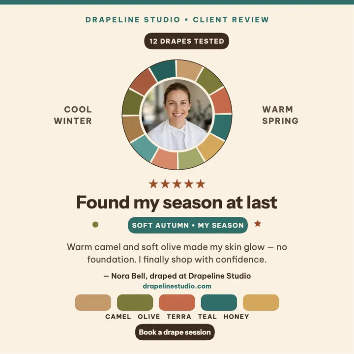 Drapeline soft autumn review post template