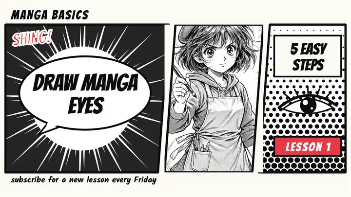 Draw manga eyes tutorial thumbnail template
