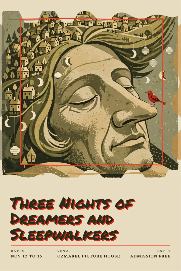 Dreamers and Sleepwalkers short film weekend poster template