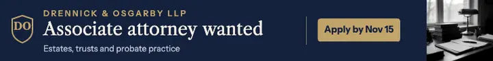 Law firm associate attorney hiring, serif leaderboard ad: law firm hiring ad template
