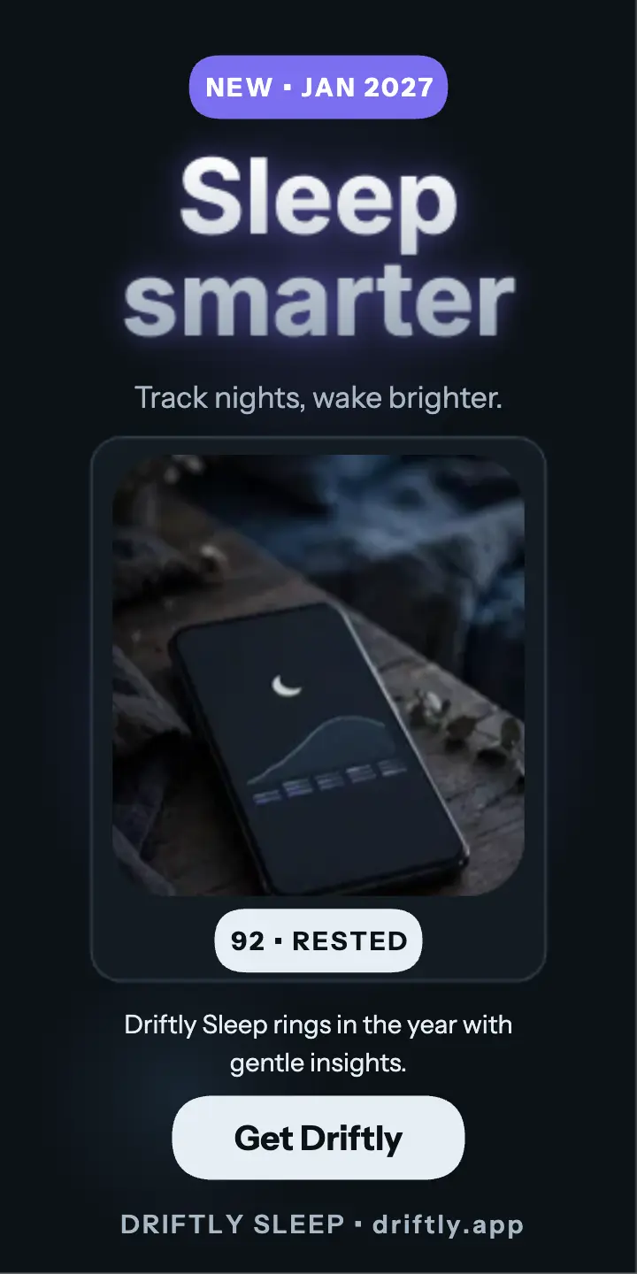 Driftly Sleep New Year app ad template