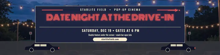 Starlite Field drive-in date night banner template