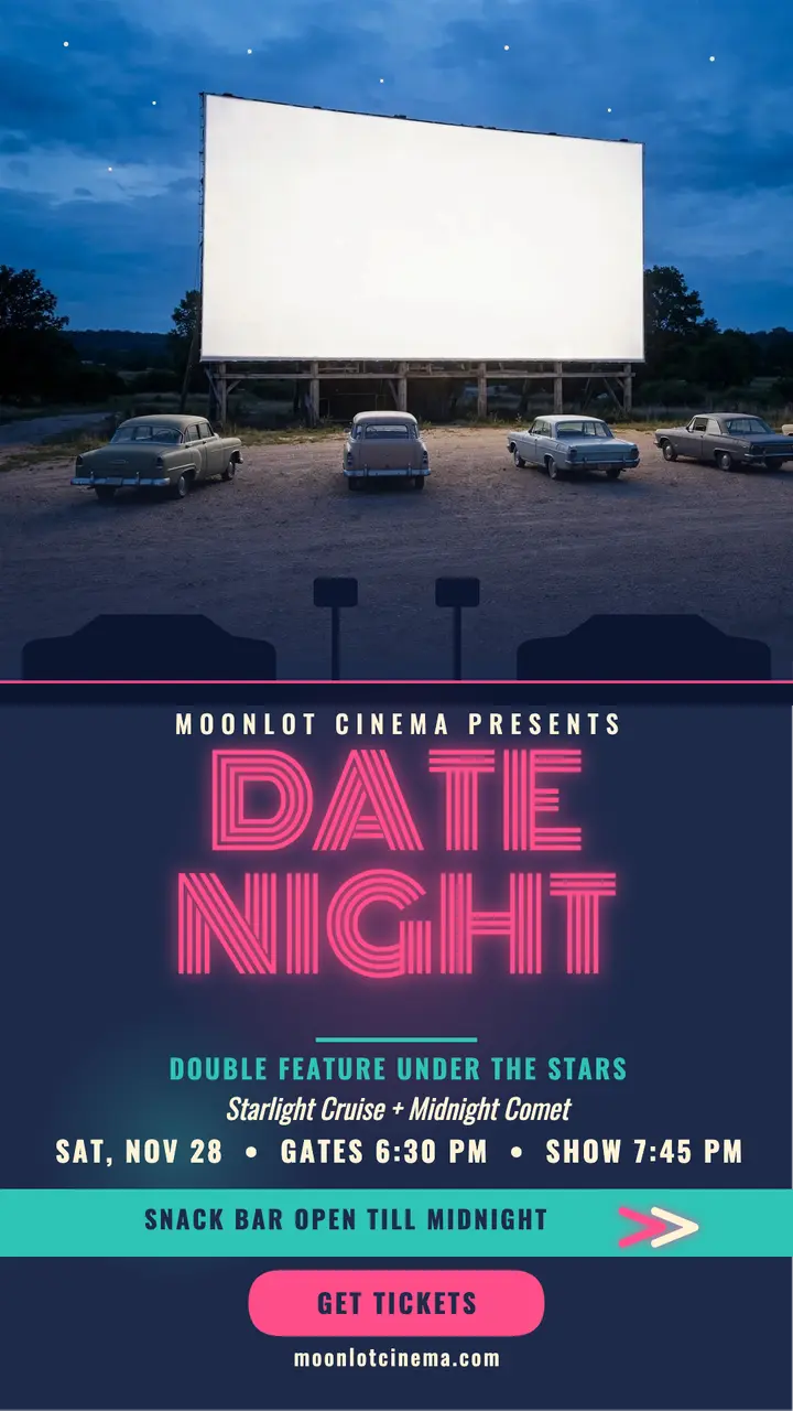Moonlot drive-in date night story template