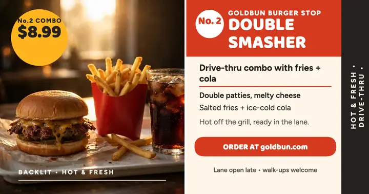 Goldbun No.2 Double Smasher combo post template