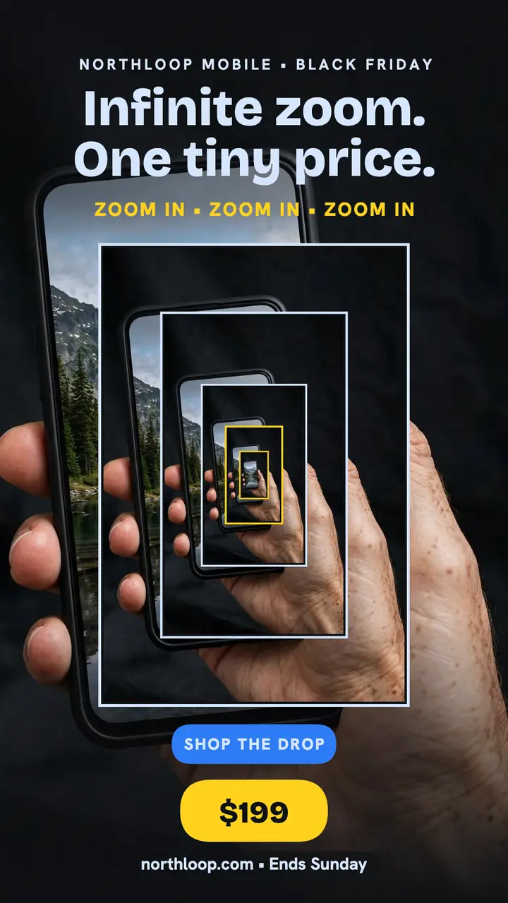 Northloop infinite phone Black Friday story template