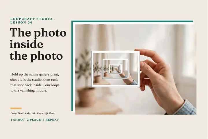 Loopcraft Droste loop postcard template