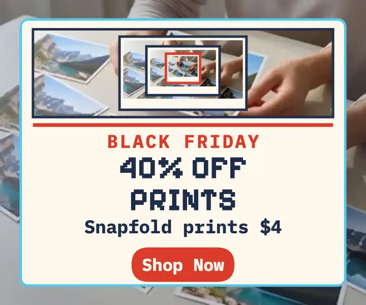 Snapfold Black Friday prints ad template
