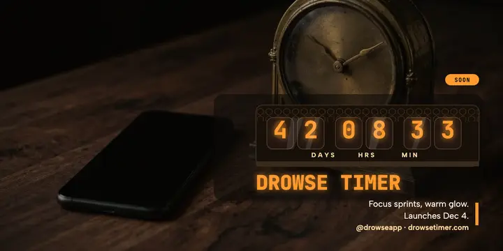 Drowse Timer launch countdown post: launch countdown post template