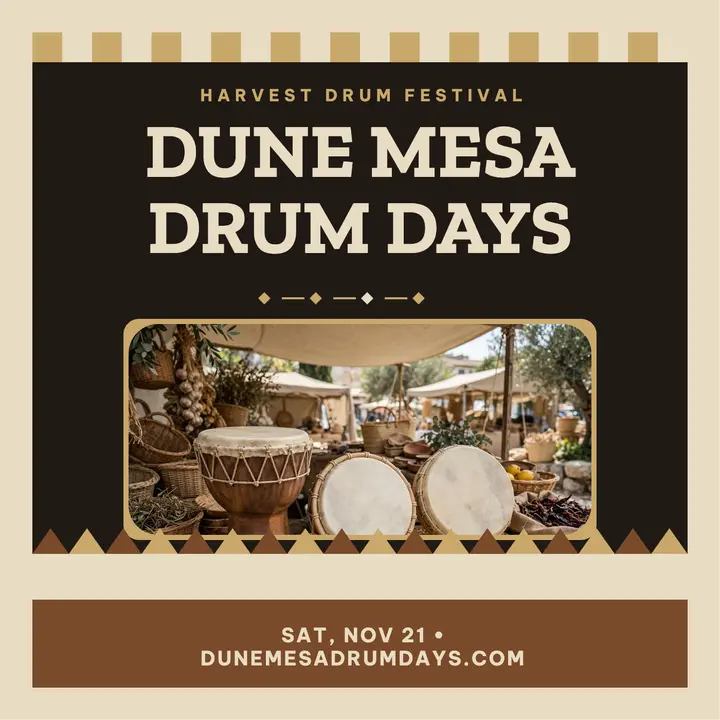 Dune Mesa Drum Days bark podcast cover template