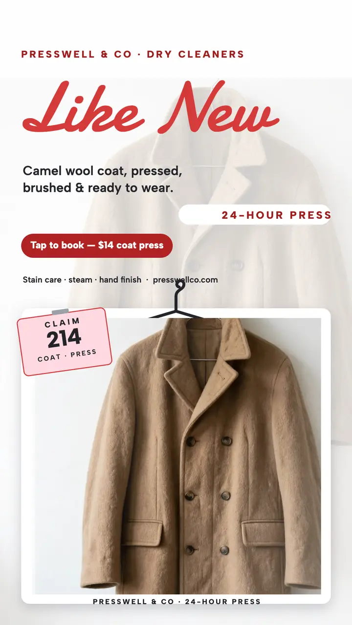 Presswell coat press story promo template