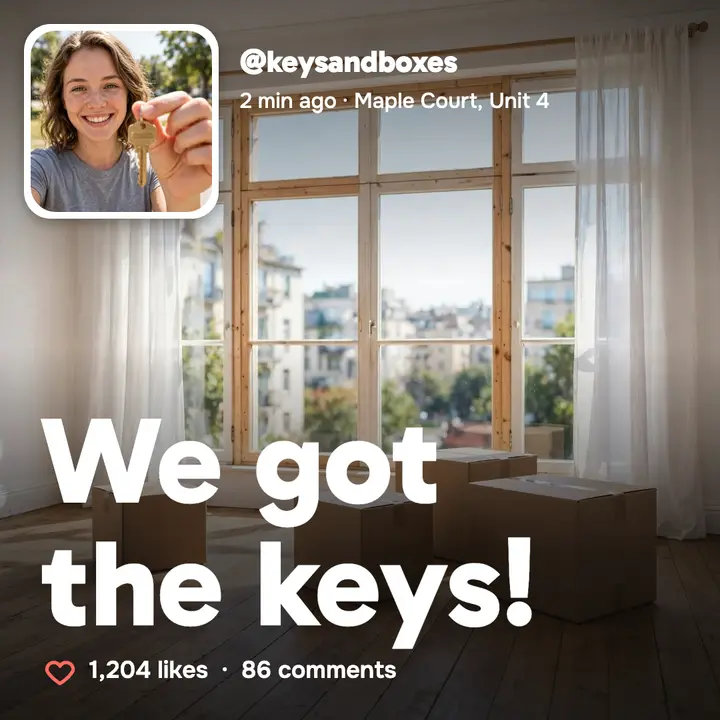 We got the keys moving announcement template