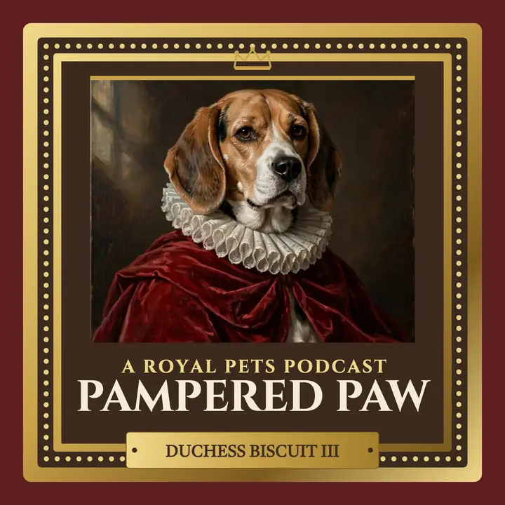 Pampered Paw royal beagle podcast cover template