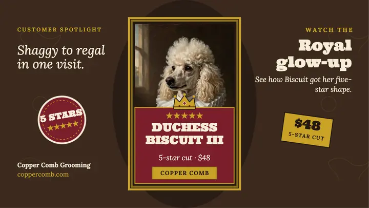 Duchess Biscuit royal grooming review thumbnail template