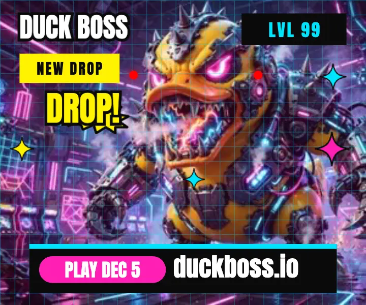 Duck Boss Drop fried game ad: game drop ad template