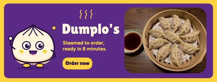 Dumplo's dumpling shop cover: dumpling shop facebook cover template
