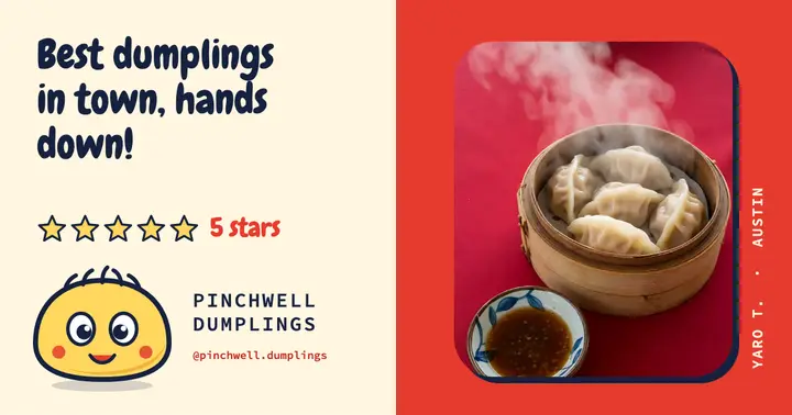 Dumpling shop review: dumpling shop review post template