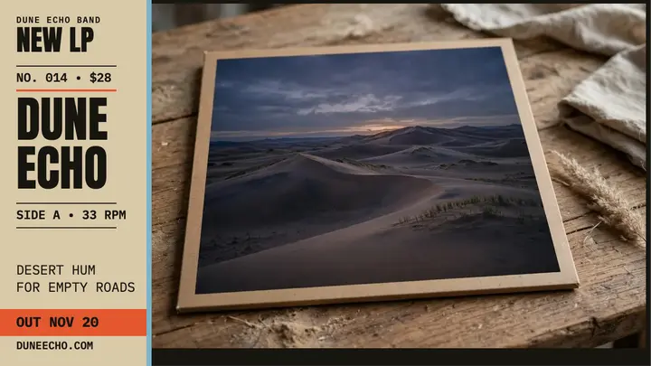 Dune Echo vinyl launch thumbnail template