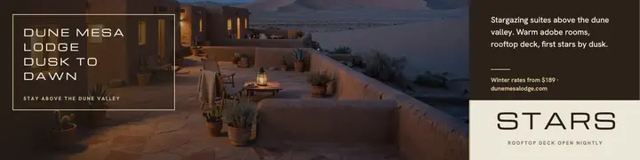 Dune Mesa Lodge stargazing LinkedIn banner template